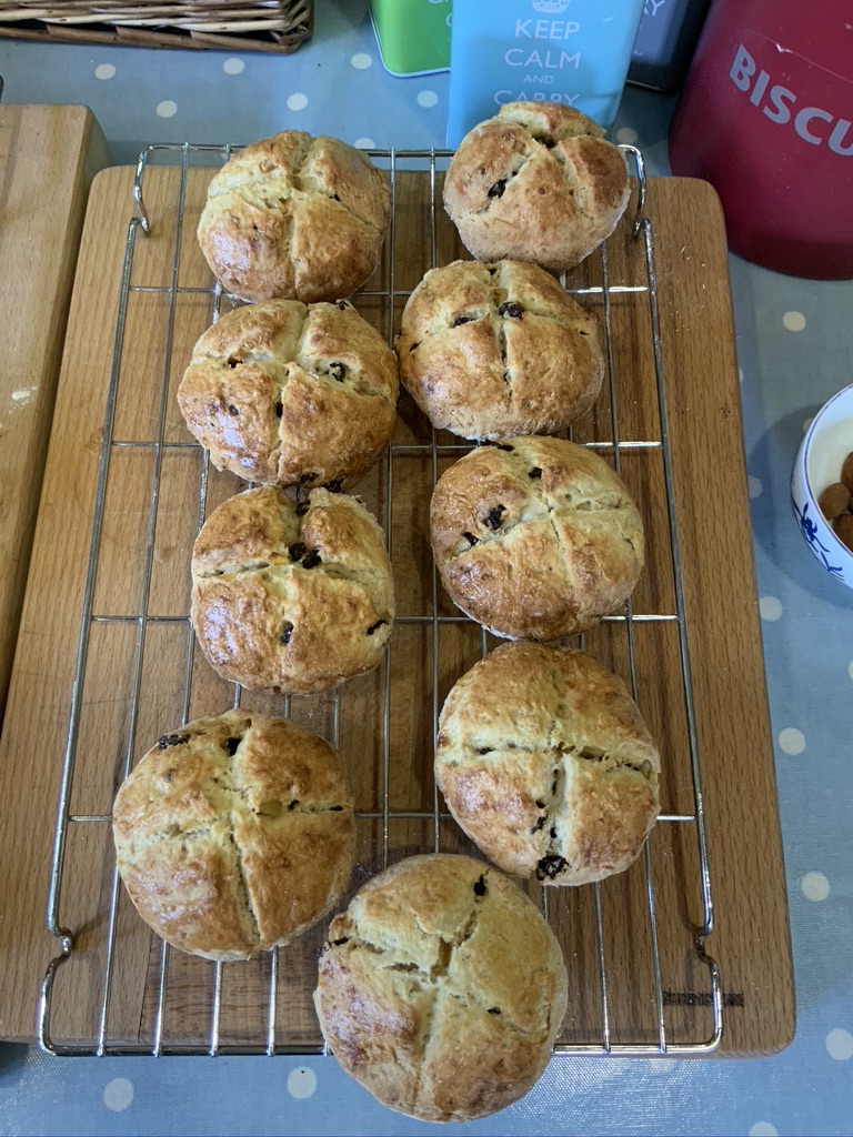 Hoy Cross Buns made on Good Friday 2020